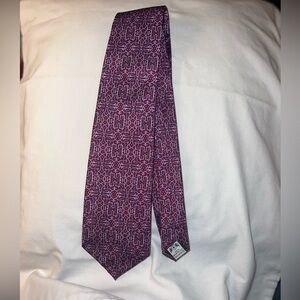 MoMA Silk Tie Burgundy Graphic Pattern Museum Art Design Style
